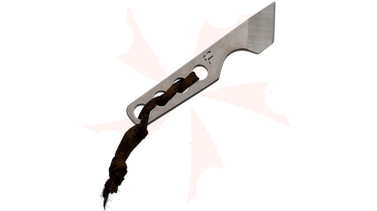 Fred Perrin Le Kiridishi Neck Knife 1 inch 12C27 Plain Chisel Ground Blade, Kydex Sheath