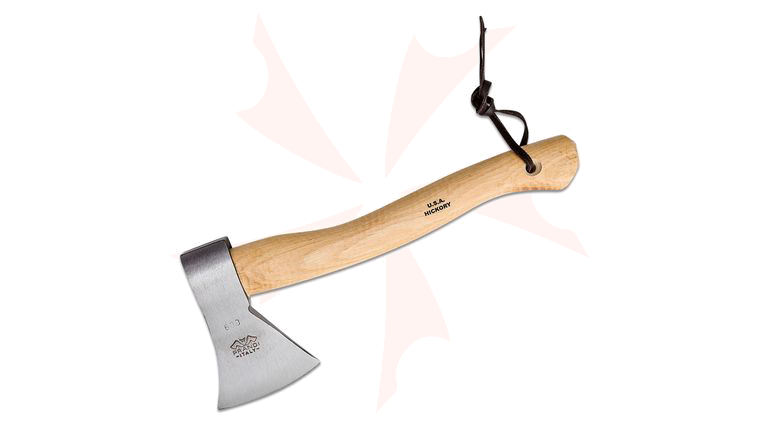 Prandi 14.25 inch Classic German Style Hatchet, Carbon Steel Head, American Hickory Handle