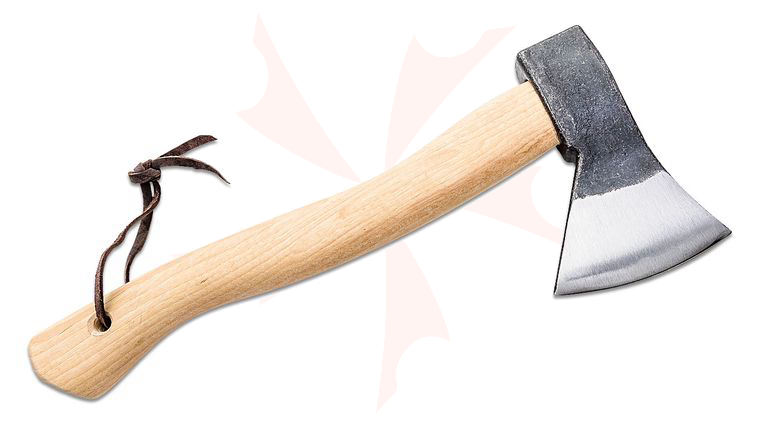 Prandi 15 inch German Style Hatchet, Carbon Steel Head, American Hickory Handle