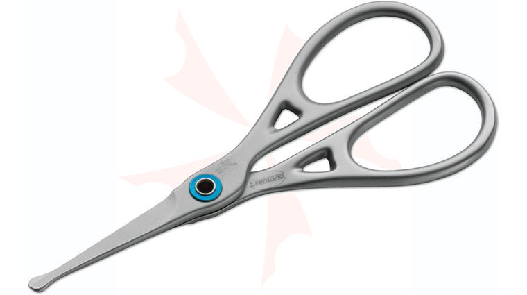 Premax Ring Lock System Men's Manicure Ear & Nose Scissors, Rounded Tips