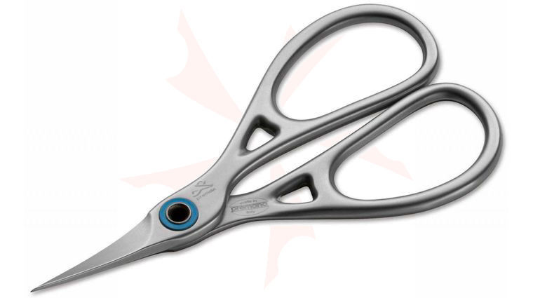 Premax Ring Lock System Men's Manicure Cuticle Scissors, Curved Blades