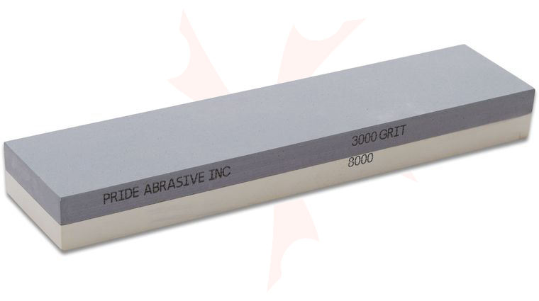 Pride Abrasives Combination Water Stone, 3000/8000 Grits, 8 inch x 2 inch x 1 inch