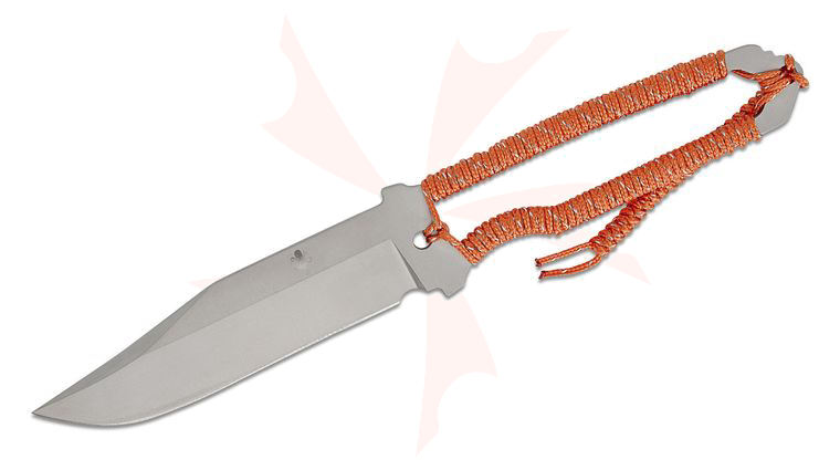 Prometheus Design Werx SPD STS-SFLT Skeletonized Fixed Blade Knife 4.25 inch MagnaCut Ceramic Bead Peened Matte Bowie Blade, Orange-Reflective Fleck Cord Wrapped Handle, Kydex Sheath