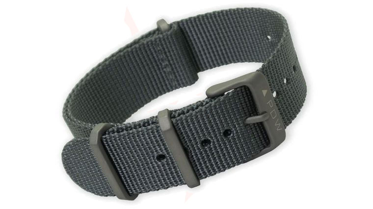 Prometheus Design Werx PDW Ti-Ring Strap 22mm Gray Nylon Watch Band