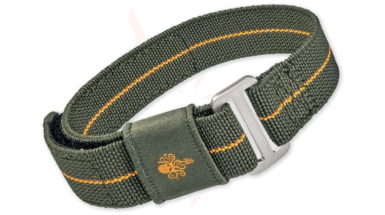 Prometheus Design Werx PDW Ti-FXDS Strap 20mm OD Green with Orange Tracer Regular Nylon Watch Band