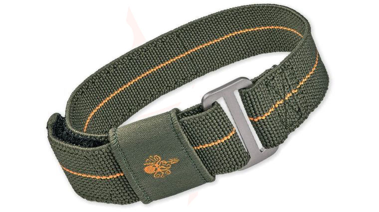 Prometheus Design Werx PDW Ti-FXDS Strap 22mm OD Green with Orange Tracer Regular Nylon Watch Band