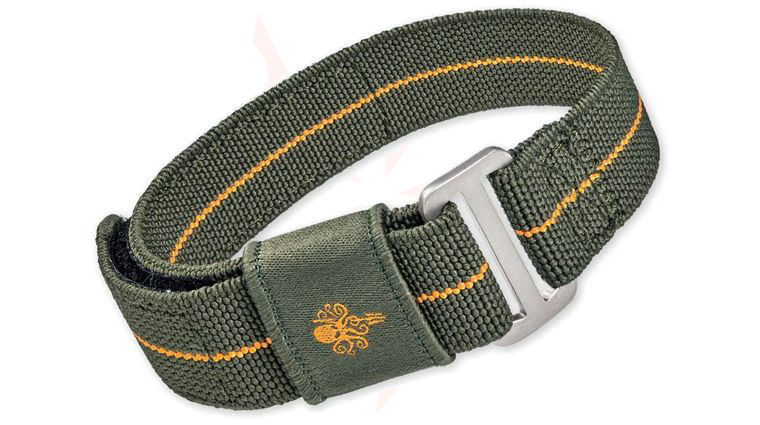 Prometheus Design Werx PDW Ti-FXDS Strap 20mm OD Green with Orange Tracer Short Nylon Watch Band