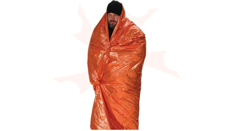 NDūR Emergency Survival Blanket, Orange/Silver