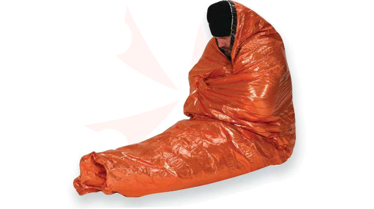 NDūR Emergency Survival Bag, Orange/Silver