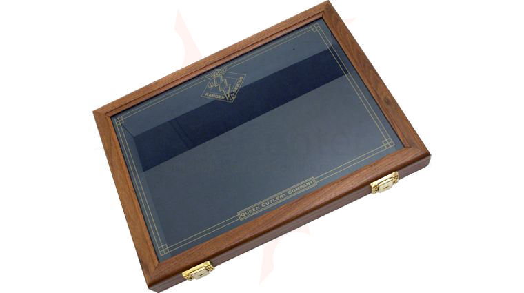 Queen Ranger Walnut Wood Display Case, 18 inch x 13 inch x 2 inch