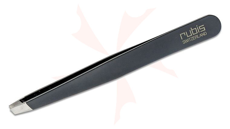 Rubis Swiss Made Black Slant Tweezer