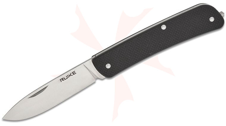 RUIKE Knives Criterion Collection L11 Multi-Functional Knife 3.35 inch Polished Blade, Black G10 Handles