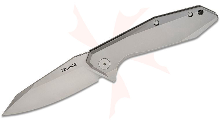 RUIKE Knives P135-SF Flipper Knife 3.62 inch 14C28N Bead Blast Reverse Tanto Blade, 420 Stainless Steel Handles