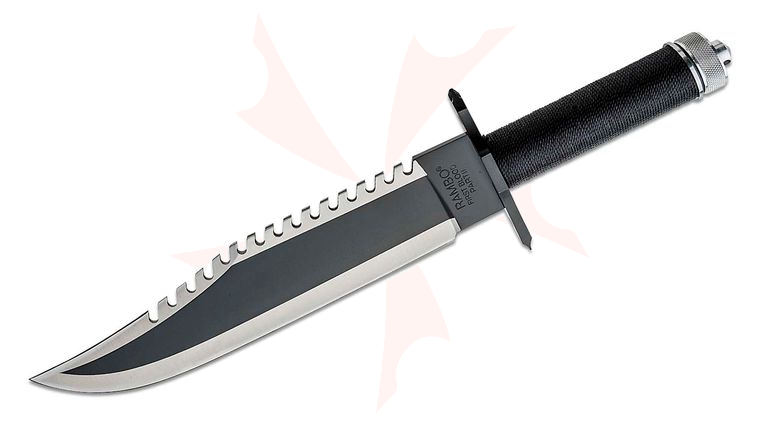 Rambo First Blood Part II Standard Edition 10 inch Blade, Black Nylon Cord Handle