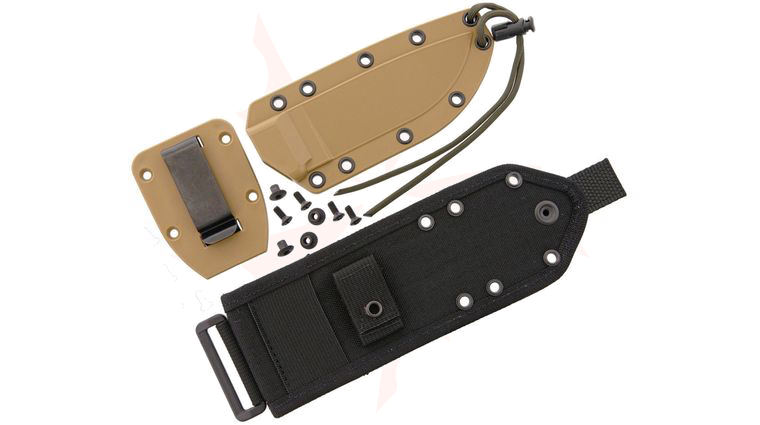 ESEE Knives ESEE-4 Coyote Brown Molded Sheath, Clip Plate and MOLLE Back
