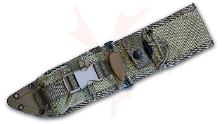 ESEE Knives ESEE-6-MBSP-K MOLLE Back, Molded Sheath and Pouch Combo, Khaki, Assembled