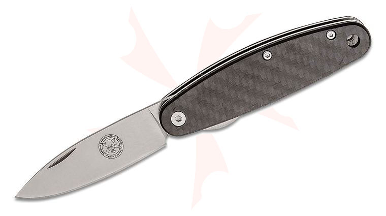 Churp Folding Knife 2.68 inch Satin D2 Blade, Carbon Fiber Handles, Designed by ESEE