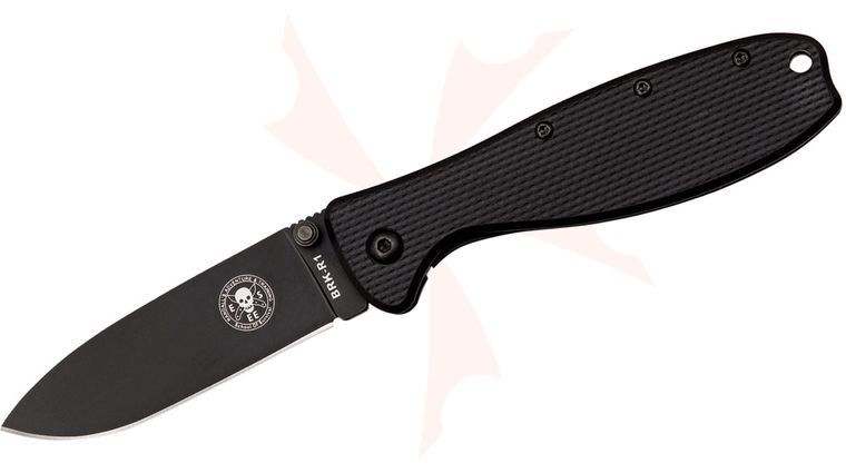 Zancudo Folding Knife 3 inch Black Blade, Black FRN and Stainless Steel Handles, Designed by ESEE