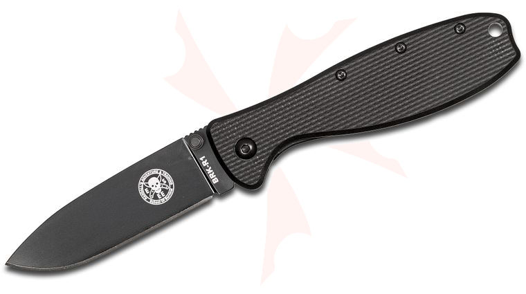 Zancudo Folding Knife 3 inch Black D2 Blade, Black FRN and Stainless Steel Handles, Designed by ESEE