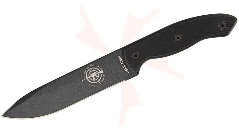 ESEE Knives CM6 Combat Knife Fixed 5.88 inch Gunsmoke Blade, G10 Handles, Kydex Sheath