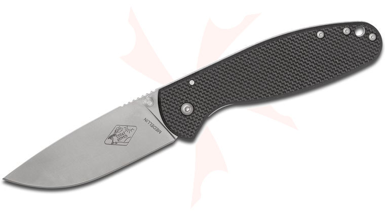 ESEE Knives Expat MEDELLIN Folding Knife 3.5 inch Satin Plain Blade, Black FRN and Stainless Steel Handles