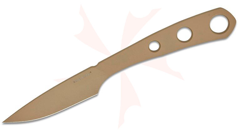 Real Steel Knives Ostap Hel Marlin Survival Fixed Blade Knife 2.44 inch Coyote Tan Drop Point Blade and Stainless Steel Handle, Kydex Sheath