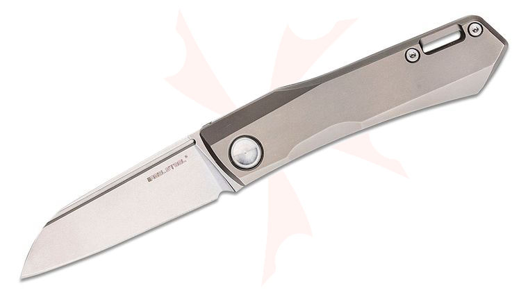 Real Steel Knives Solis Slipjoint Folding Knife 2.91 inch N690 Satin Sheepsfoot Blade, Titanium Handles