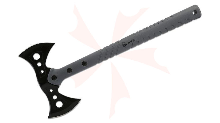 Reapr 11779 Sidewinder Axe 15.5 inch Overall, Black Double Edge Axe Head, Gray FRN Handle, Nylon Belt Sheath