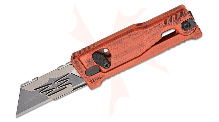 Reate Knives EXO-U Utility Gravity Knife 2.28 inch Replaceable Razor Blade, Orange Aluminum Handles