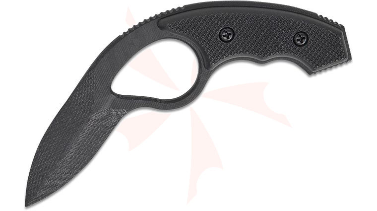 Regiment Blades Low Viz G10 Non-Metallic Fixed Blade Knife 2.75 inch G10 Spear Point Blade, Black Injection Molded Handles and Sheath