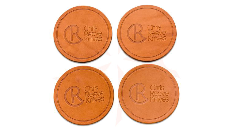 Chris Reeve Leather Coasters 4pk