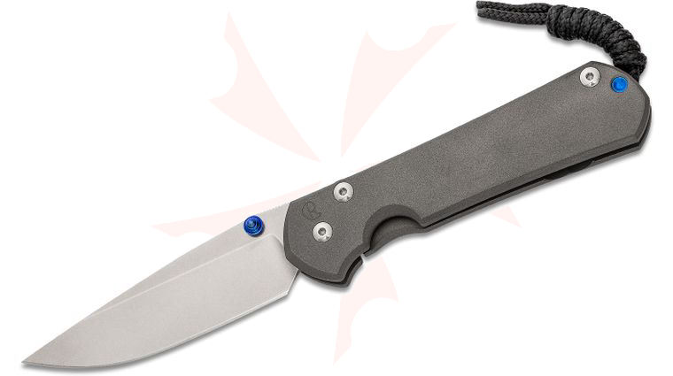 Chris Reeve Large Sebenza 31 Folding Knife 3.61 inch CPM-MagnaCut Stonewashed Blade, Sandblasted Titanium Handles