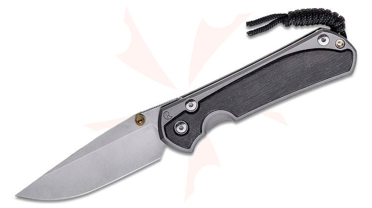 Chris Reeve Large Sebenza 31 Folding Knife 3.61 inch CPM-MagnaCut Satin Blade, Titanium Handles with Bog Oak Inlays