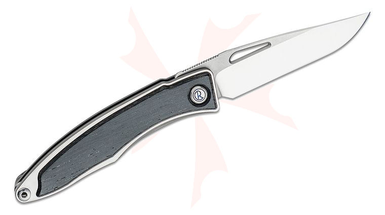 Chris Reeve 2021 Left Handed Mnandi Folding Knife 2.74 inch CPM-MagnaCut Polished Blade, Titanium Handles with Bog Oak Inlays