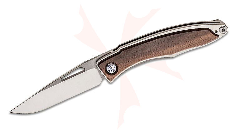 Chris Reeve 2021 Mnandi Folding Knife 2.74 inch CPM-MagnaCut Polished Blade, Titanium Handles with Macassar Ebony Wood Inlays