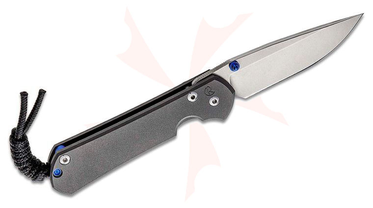 Chris Reeve Left Handed Small Sebenza 31 Folding Knife 2.99 inch CPM-MagnaCut Stonewashed Blade, Sandblasted Titanium Handles