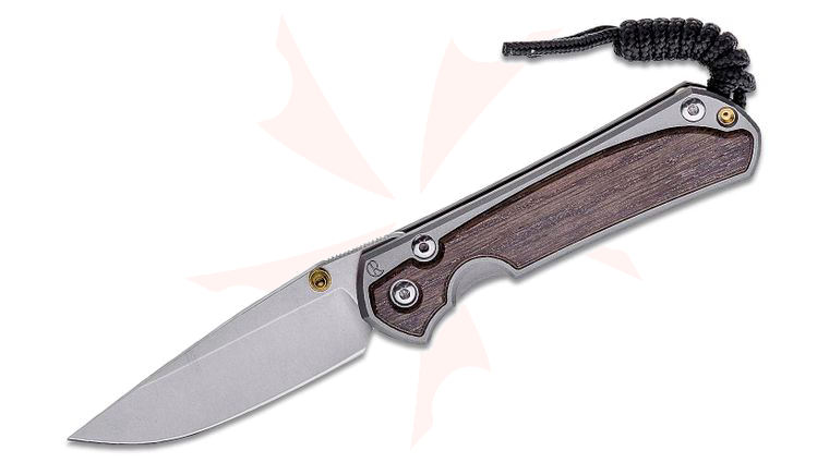 Chris Reeve Small Sebenza 31 Folding Knife 2.99 inch CPM-MagnaCut Satin Blade, Titanium Handles with Bog Oak Inlays