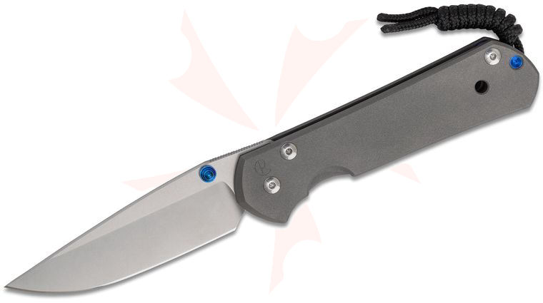 Chris Reeve Large Sebenza 21 Folding Knife 3.625 inch S35VN Stonewashed Blade, Titanium Handles DISCONTINUED VERSION, LIMITED AVAILABILITY
