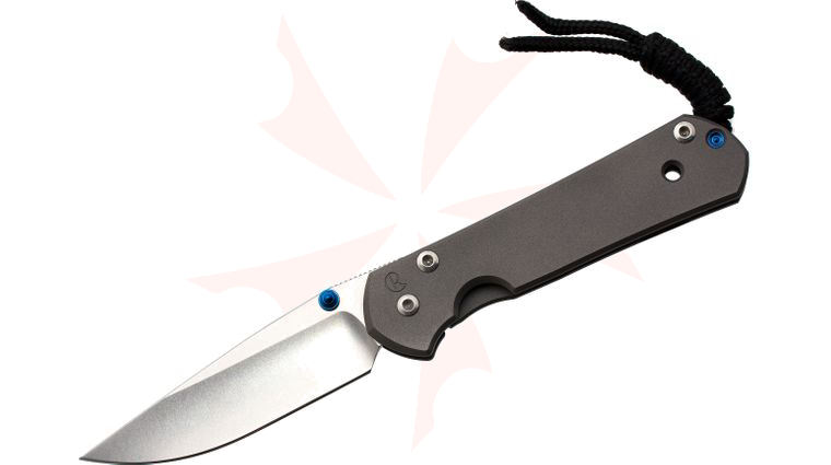 Chris Reeve Small Sebenza 21 Folding Knife 2.94 inch S35VN Stonewashed Blade, Titanium Handles DISCONTINUED VERSION, LIMITED AVAILABILITY