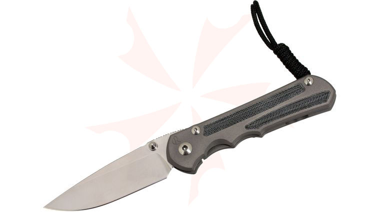 Chris Reeve Large Sebenza 25 Folding Knife 3.625 inch S35VN Stonewashed Blade, Titanium Handles with Black Canvas Micarta Inlays DISCONTINUED VERSION, LIMITED AVAILABILITY