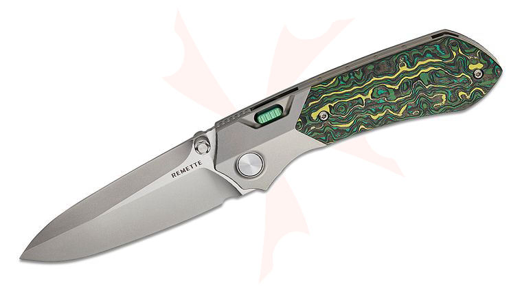 Remette Knives RT-Meteor Button Frame Lock Front Flipper Knife 3.25 ...
