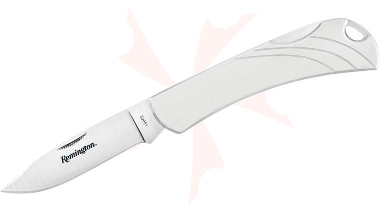 Remington Everyday Series R50001 Folding Knife 3.1 inch Drop Point Plain Blade, Stainless Steel Handles