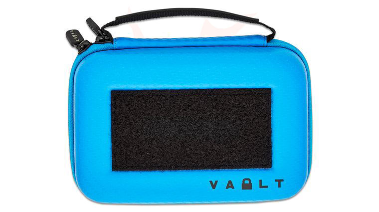 Vault Case Co. Nano Knife Case, Blue Carbon Fiber