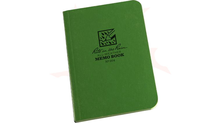 Rite in the Rain Universal Field-Flex Tactical Memo Book, 3-1/2 inch x 5 inch, Green