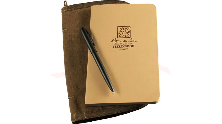 Rite in the Rain Universal Field-Flex Tactical Notebook Kit, 4-5/8 inch x 7-1/2 inch, Tan