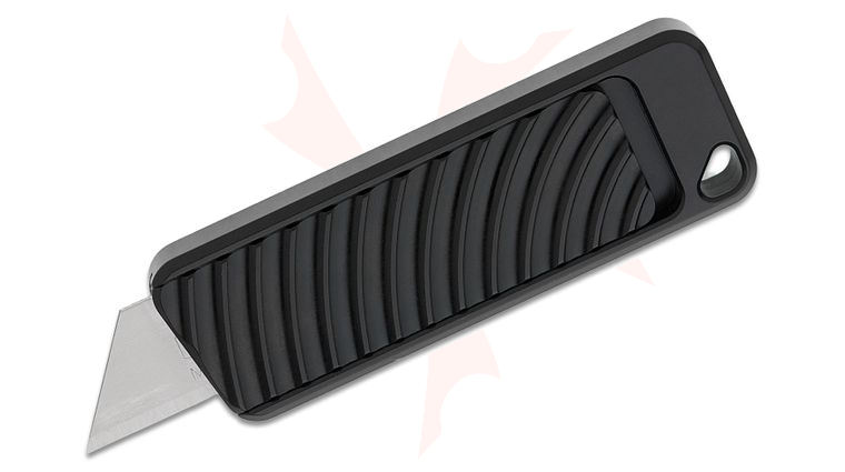 Rivery Manufacturing Zero-G Original Pattern Retractable Utility Blade Manual OTF Knife, Black Machined Aluminum Handle