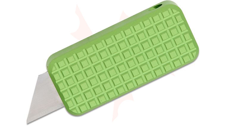 Rivery Manufacturing Zero Grenade Pattern Retractable Utility Blade Manual OTF Knife, CadLabCNC Collaboration Green Grenade Machined Aluminum Handle