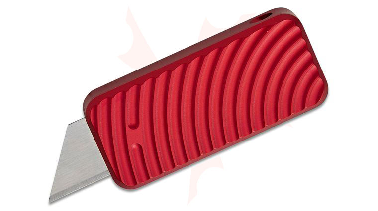Rivery Manufacturing Zero Original Pattern Retractable Utility Blade Manual OTF Knife, CadLabCNC Collaboration Red Machined Aluminum Handle