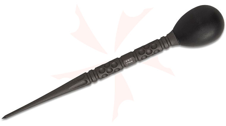 RMJ Tactical Knob Pocket Awl, Tungsten 440C Stainless Steel with Black G10 Handle, 7 inch Overall, Kydex IWB Sheath