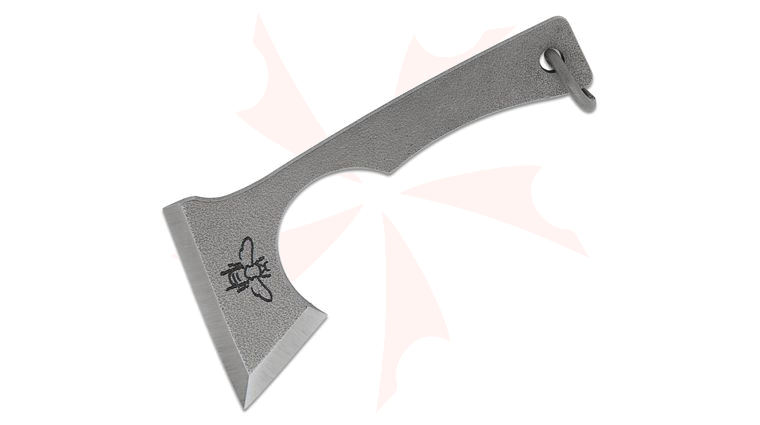 RMJ Tactical Bumble Bee Mini Tomahawk Neck Knife Pendant, 2.75 inch Overall, Stonewashed Nitro-V Stainless Steel, Kydex Sheath